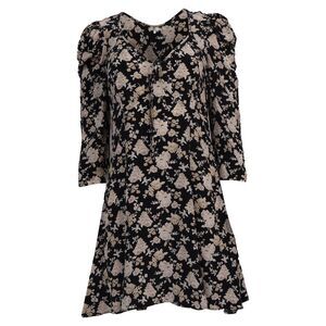 Loveshackfancy Juree Floral-Print Mini Dress in Multicolor Silk